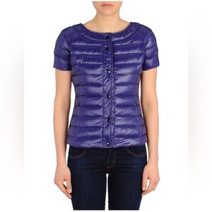8 Purple Short Sleeve Puffer in Size M